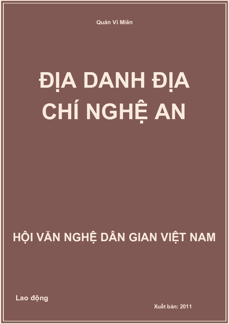 Địa Danh Địa Chí Nghệ An
