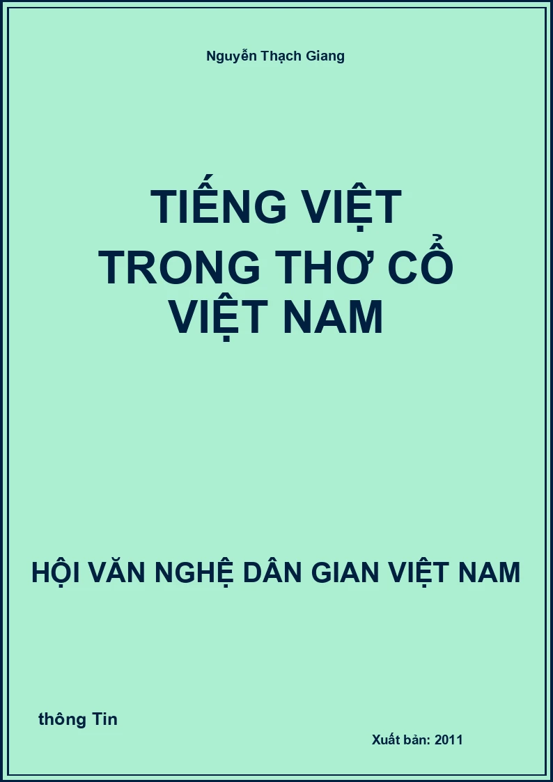 Tiếng Việt Trong Thơ Cổ Việt Nam