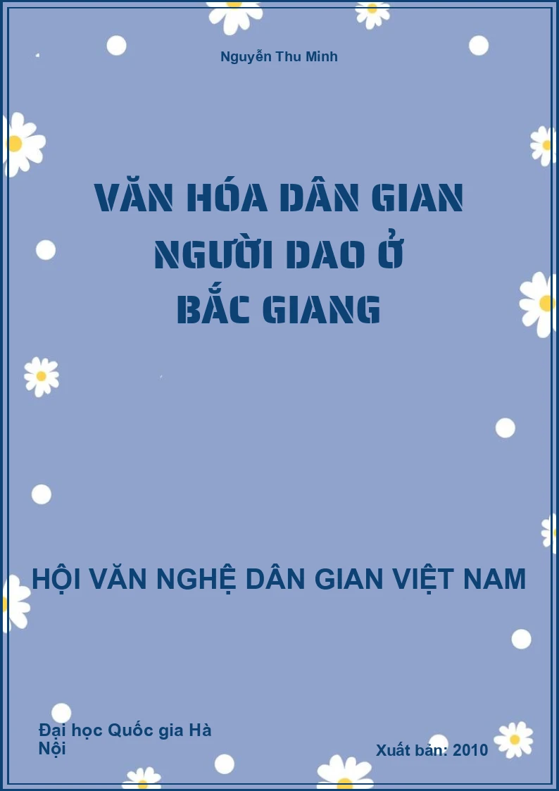 Văn Hóa Dân Gian Người Dao Ở Bắc Giang