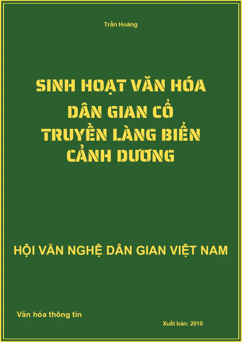 Sinh Hoạt Văn Hóa Dân Gian Cổ Truyền Làng Biển Cảnh Dương