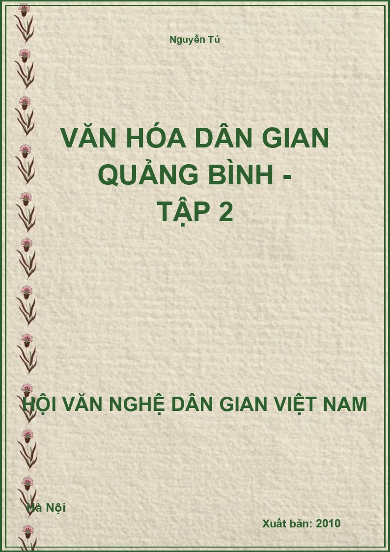 Văn Hóa Dân Gian Quảng Bình - Tập 2