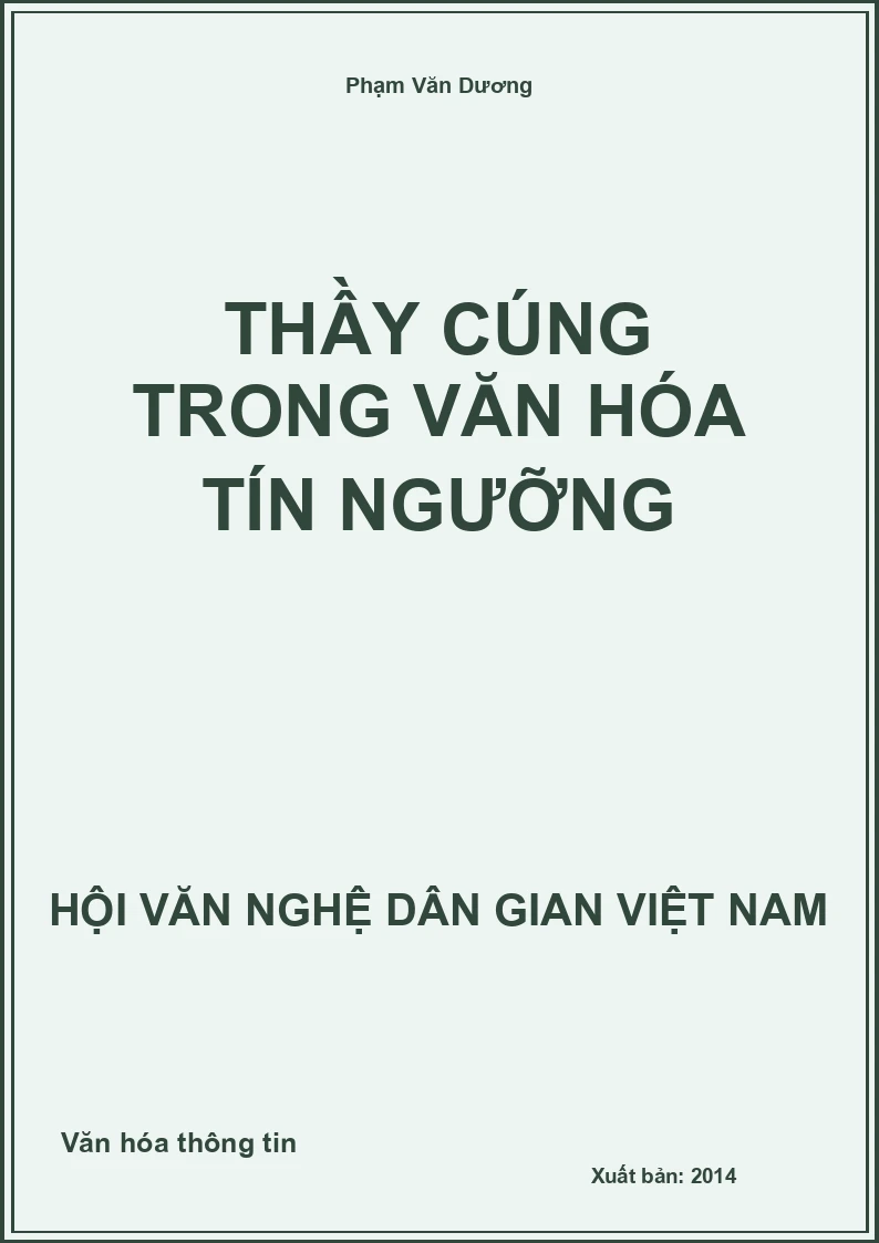 Thầy Cúng Trong Văn Hóa Tín Ngưỡng