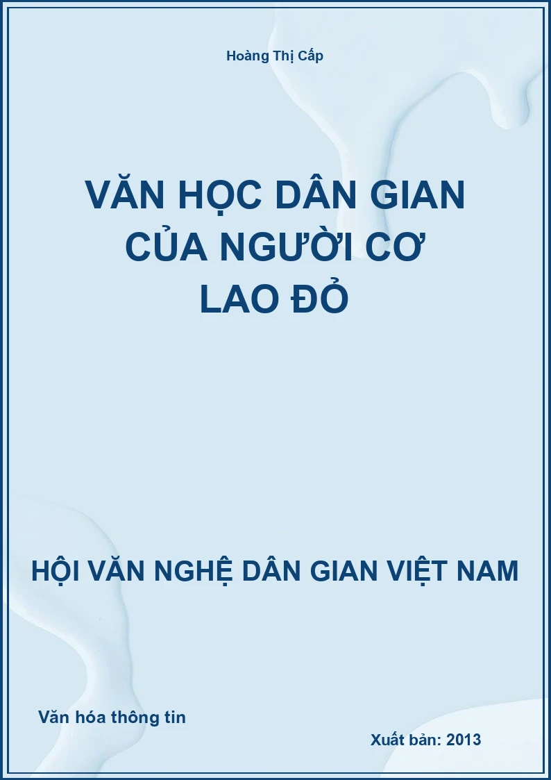 Văn Học Dân Gian Của Người Cơ Lao Đỏ