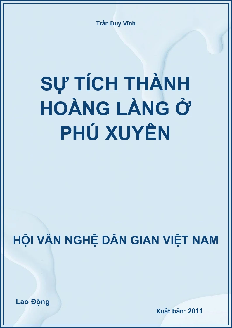 Sự Tích Thành Hoàng Làng Ở Phú Xuyên