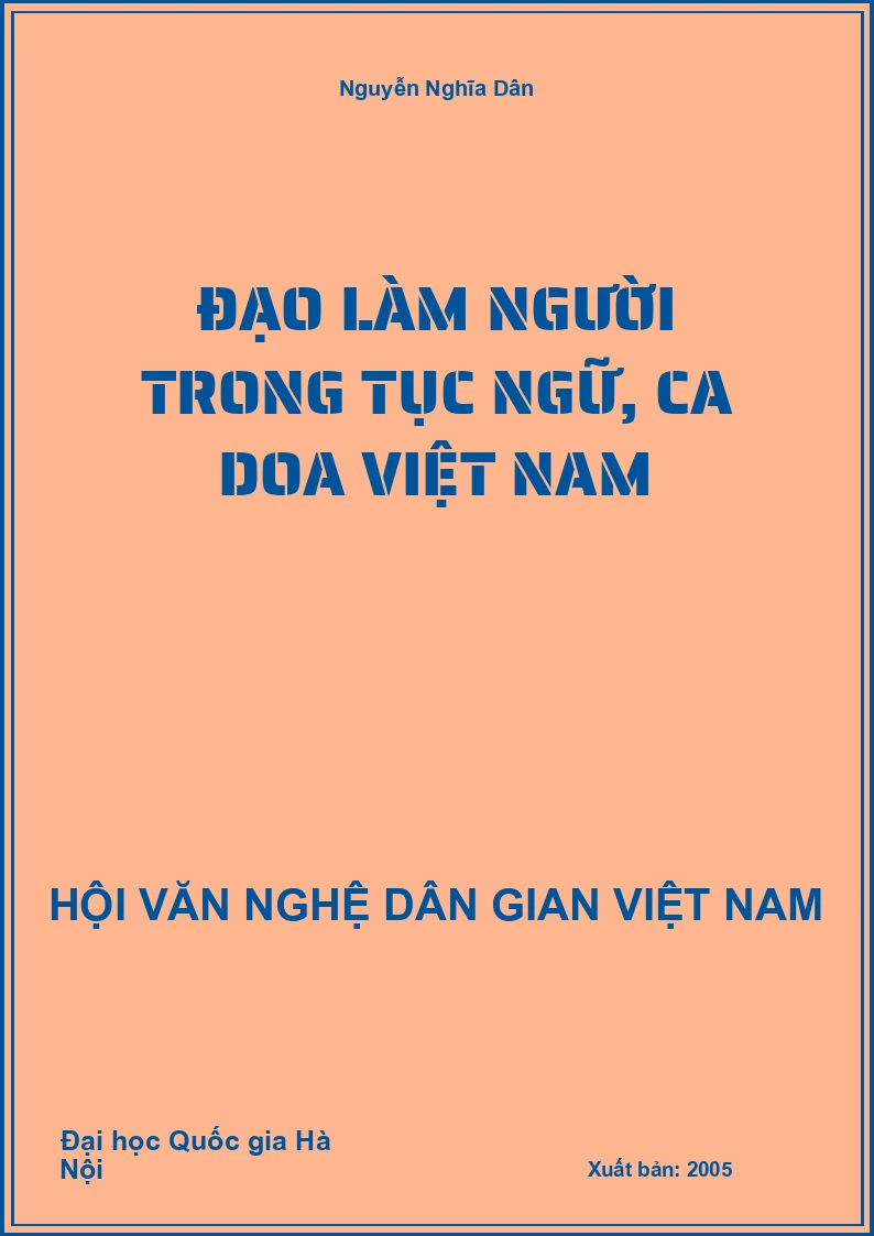Đạo Làm Người Trong Tục Ngữ, Ca Doa Việt Nam