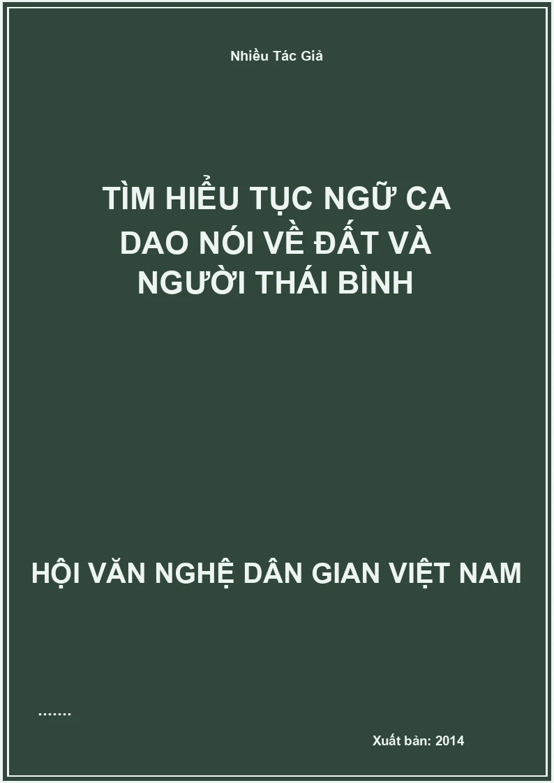 Tìm Hiểu Tục Ngữ Ca Dao Nói Về Đất Và Người Thái Bình
