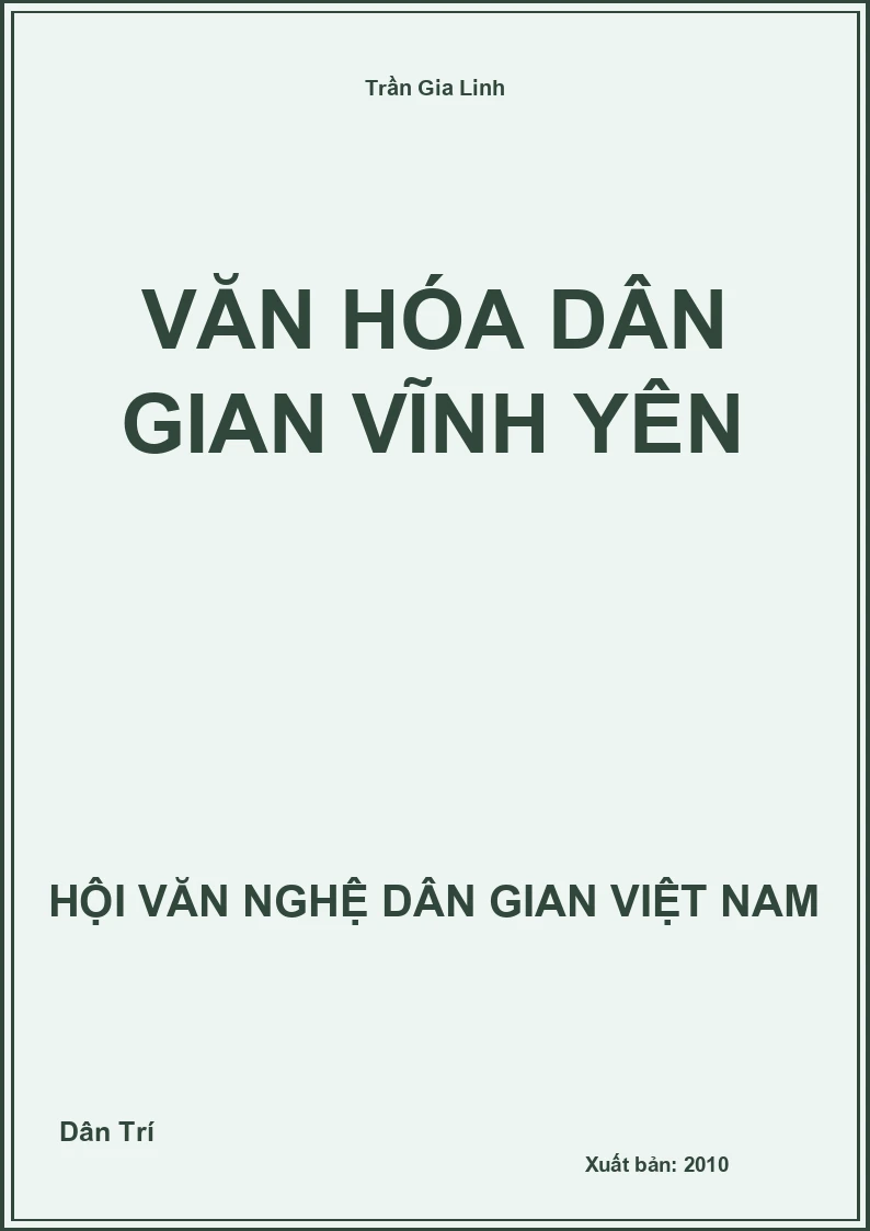 Văn Hóa Dân Gian Vĩnh Yên