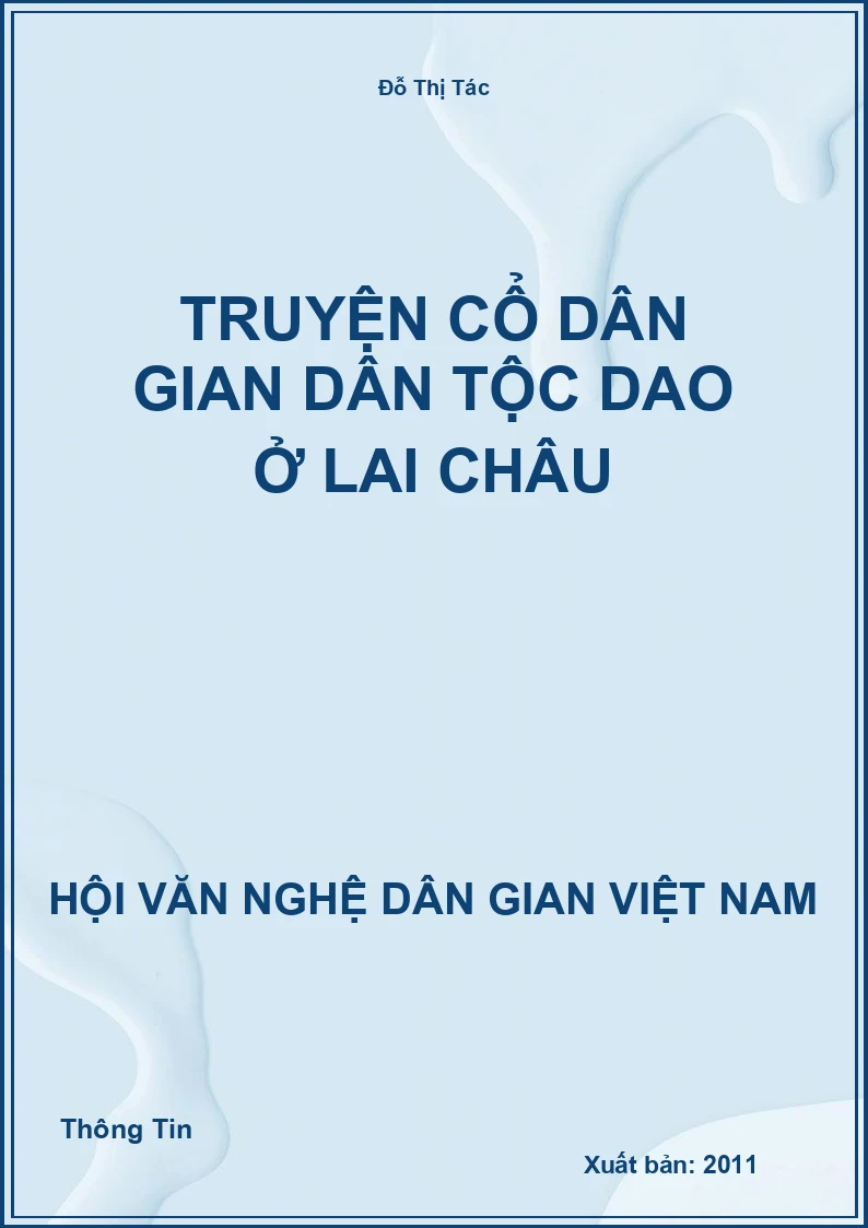 Truyện Cổ Dân Gian Dân Tộc Dao Ở Lai Châu