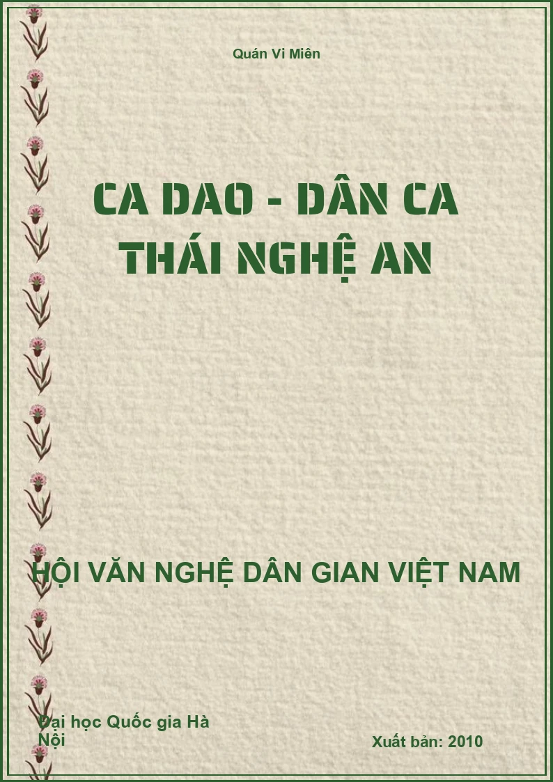 Ca Dao - Dân Ca Thái Nghệ An