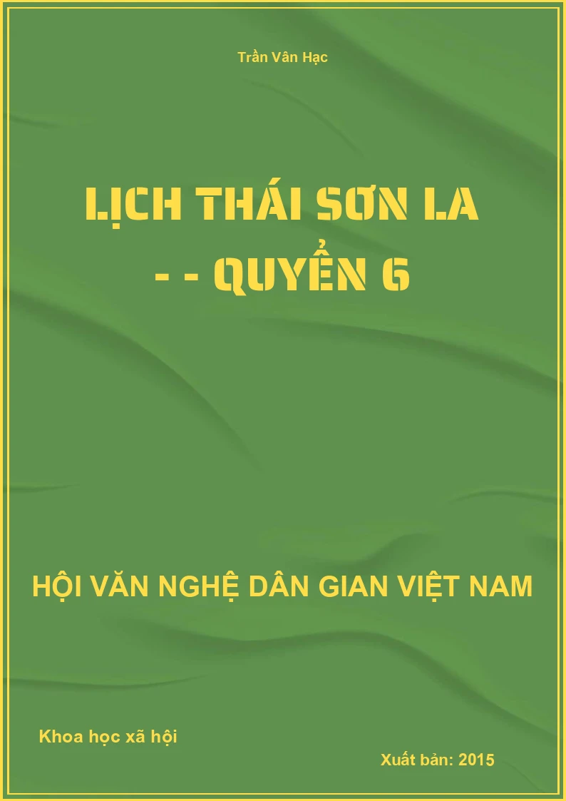 Lịch Thái Sơn La - Quyển 6