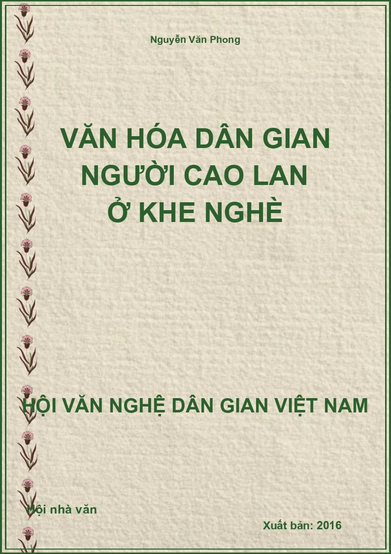 Văn Hóa Dân Gian Người Cao Lan Ở Khe Nghè