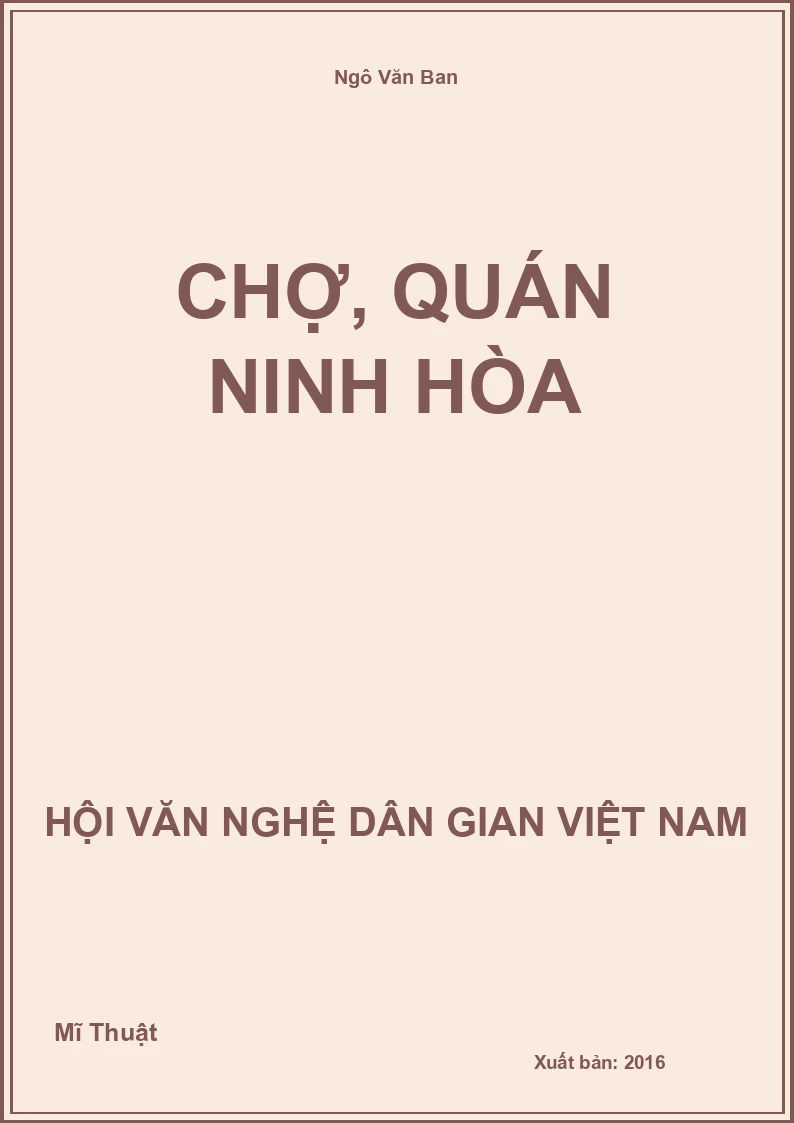Chợ, Quán Ninh Hòa