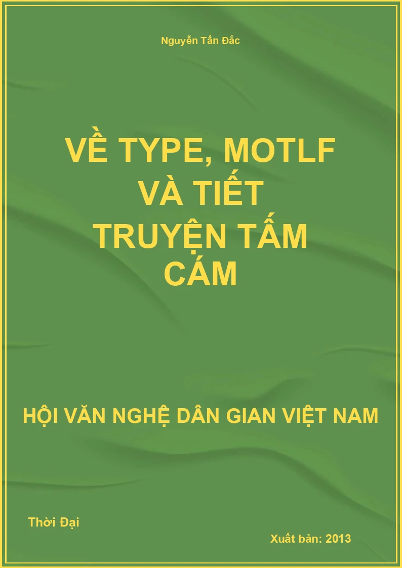 Về Type, Motlf Và Tiết Truyện Tấm Cám