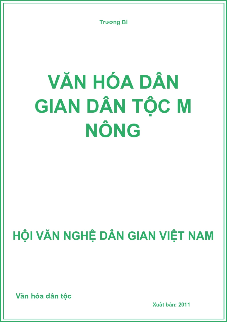 Văn Hóa Dân Gian Dân Tộc M Nông