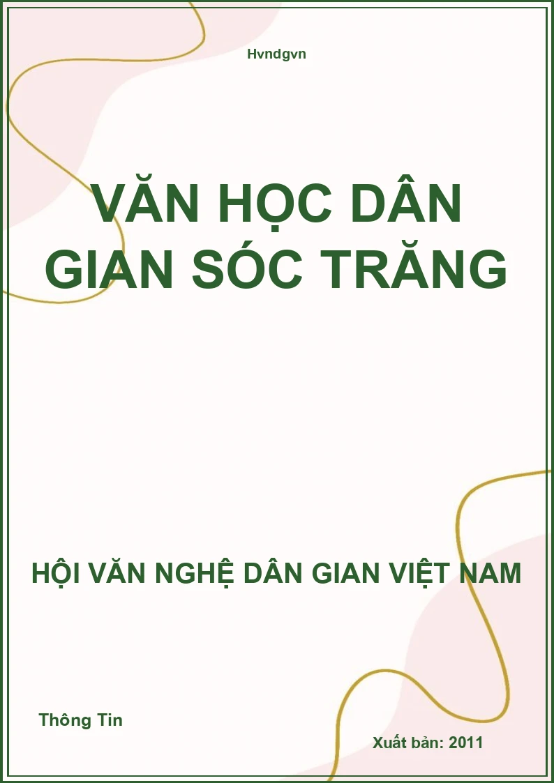 Văn Học Dân Gian Sóc Trăng