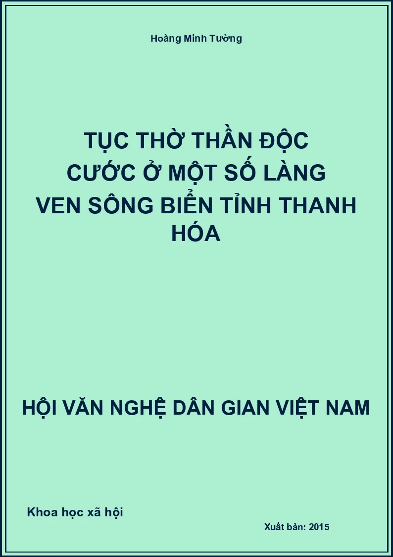 Tục Thờ Thần Độc Cước Ở Một Số Làng Ven Sông Biển Tỉnh Thanh Hóa