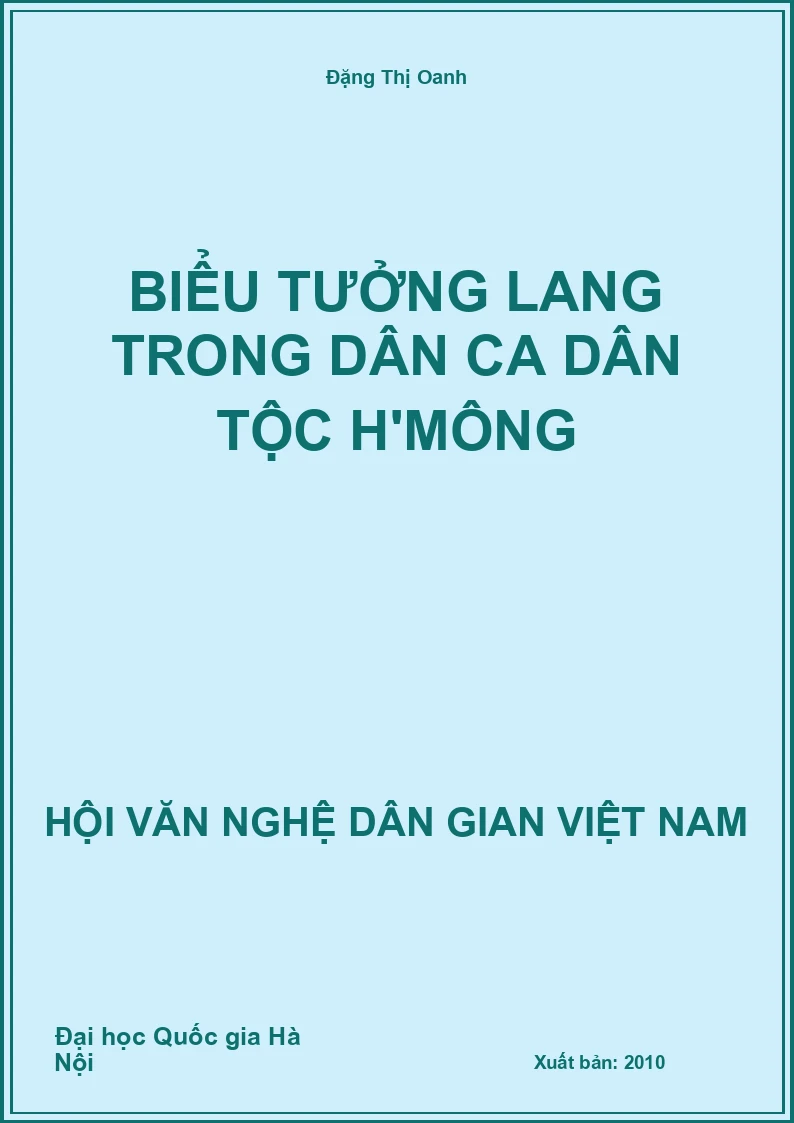 Biểu Tưởng Lang Trong Dân Ca Dân Tộc H'Mông