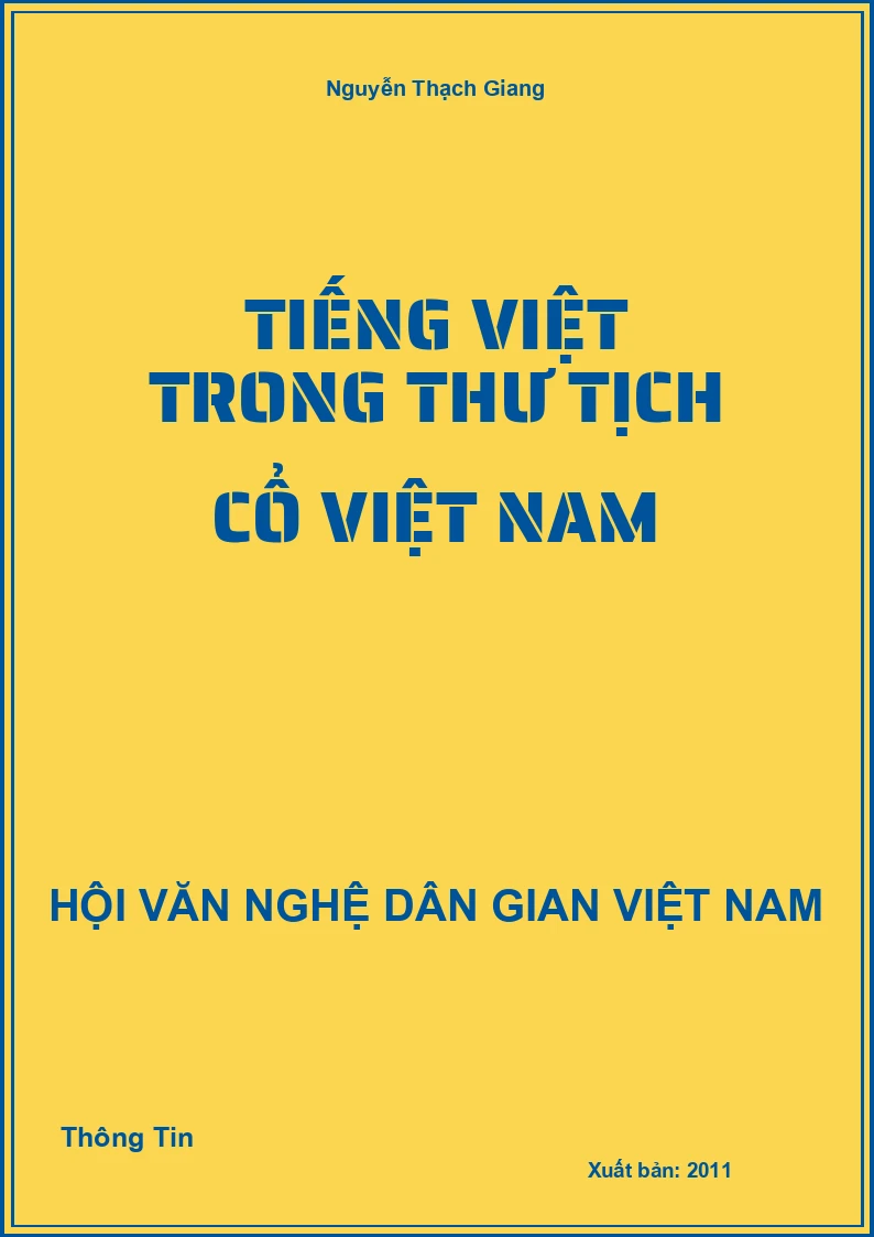 Tiếng Việt Trong Thư Tịch Cổ Việt Nam