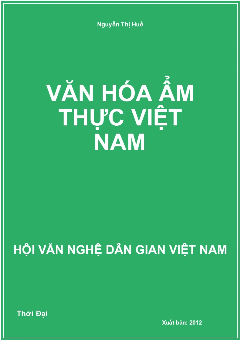 Văn Hóa Ẩm Thực Việt Nam