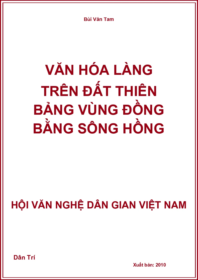 Văn Hóa Làng Trên Đất Thiên Bảng Vùng Đồng Bằng Sông Hồng
