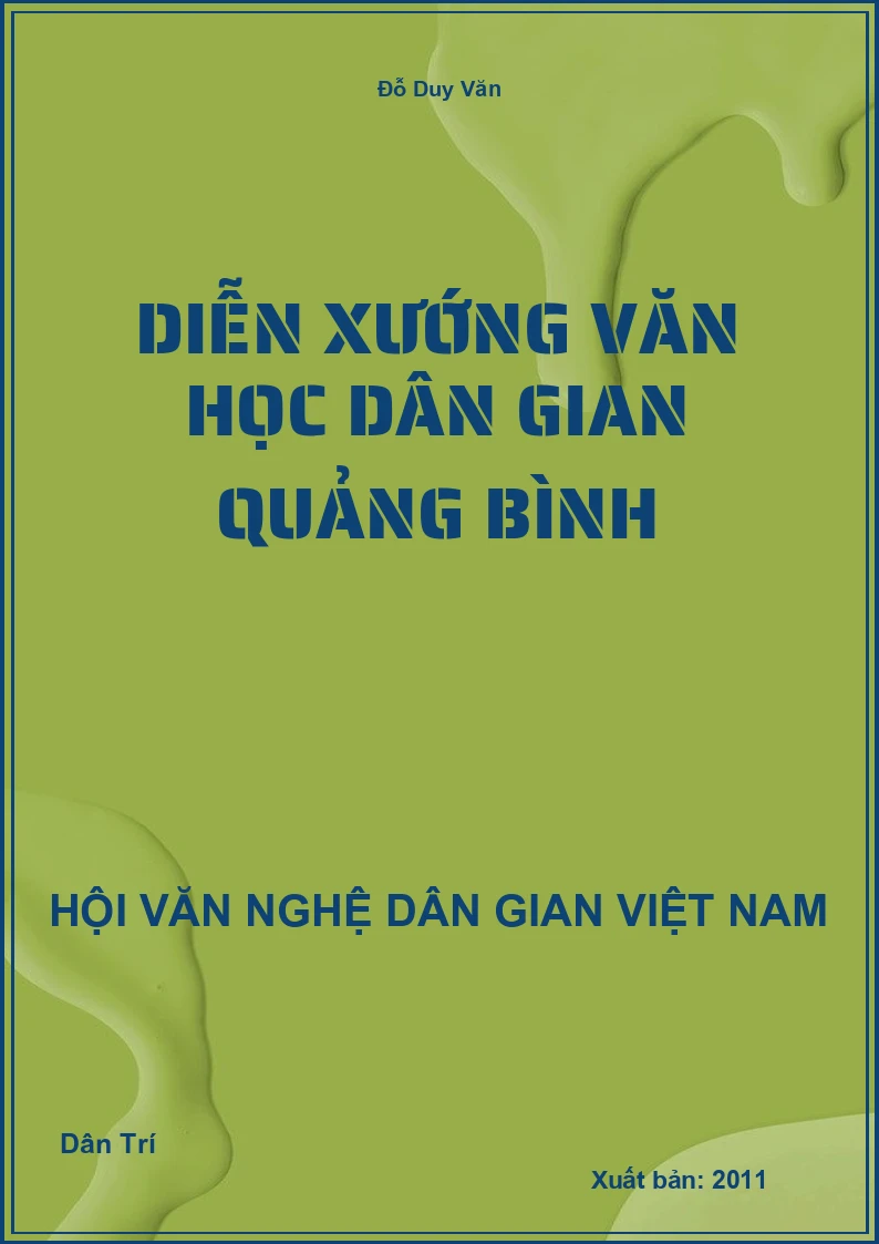 Diễn Xướng Văn Học Dân Gian Quảng Bình