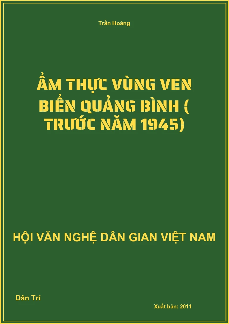 Ẩm Thực Vùng Ven Biển Quảng Bình ( Trước Năm 1945)