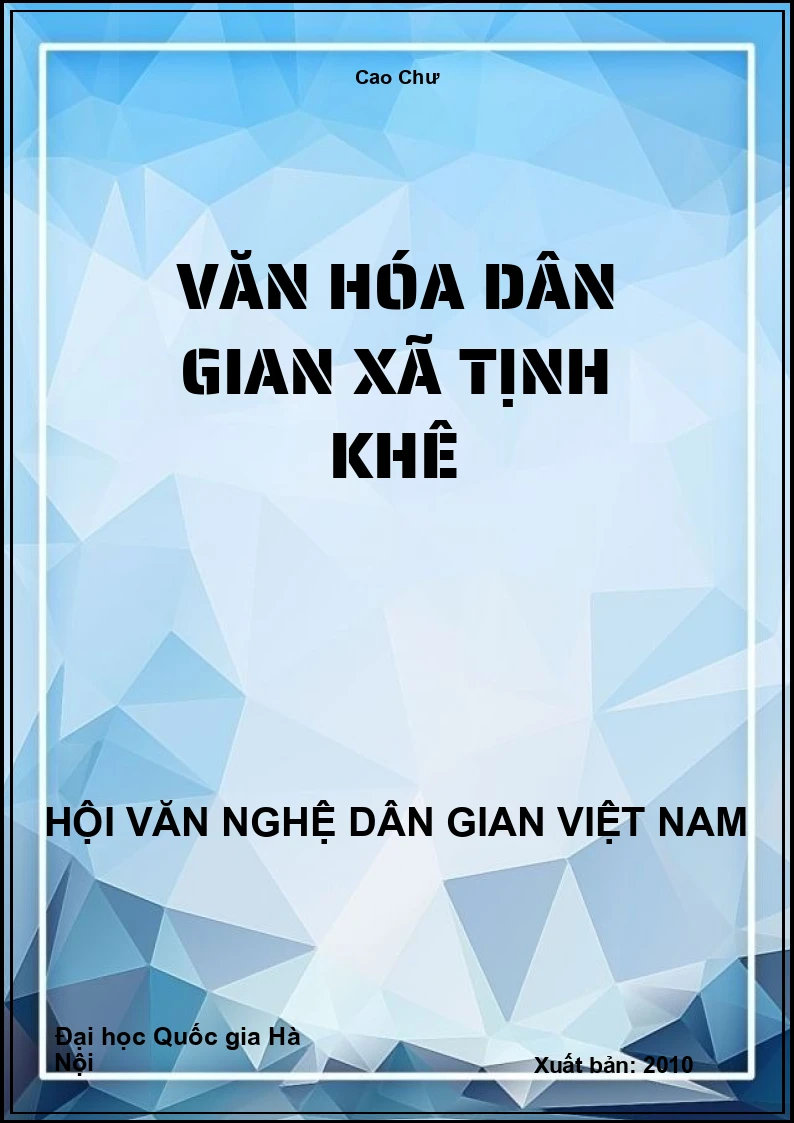 Văn Hóa Dân Gian Xã Tịnh Khê