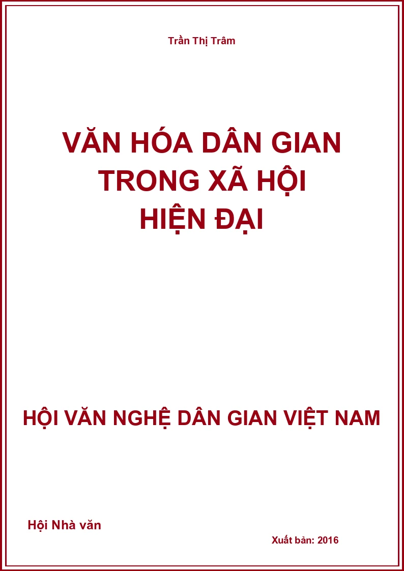 Văn Hóa Dân Gian Trong Xã Hội Hiện Đại