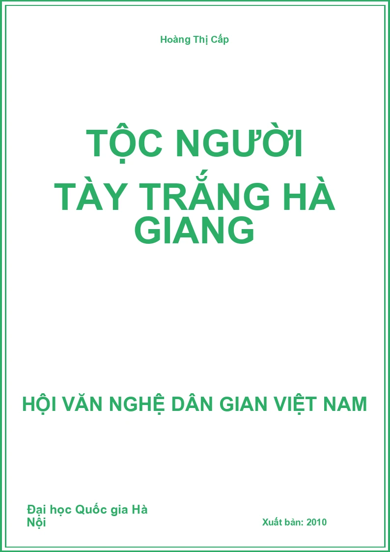 Tộc Người Tày Trắng Hà Giang