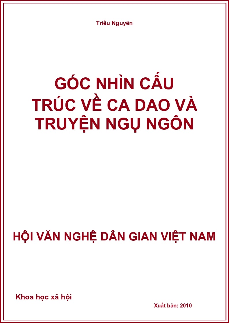 Góc Nhìn Cấu Trúc Về Ca Dao Và Truyện Ngụ Ngôn
