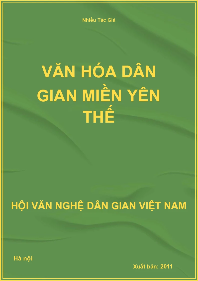 Văn Hóa Dân Gian Miền Yên Thế