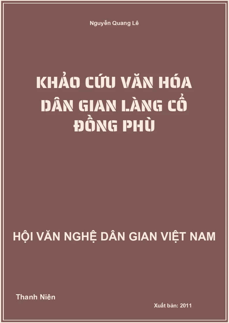 Khảo Cứu Văn Hóa Dân Gian Làng Cổ Đồng Phù
