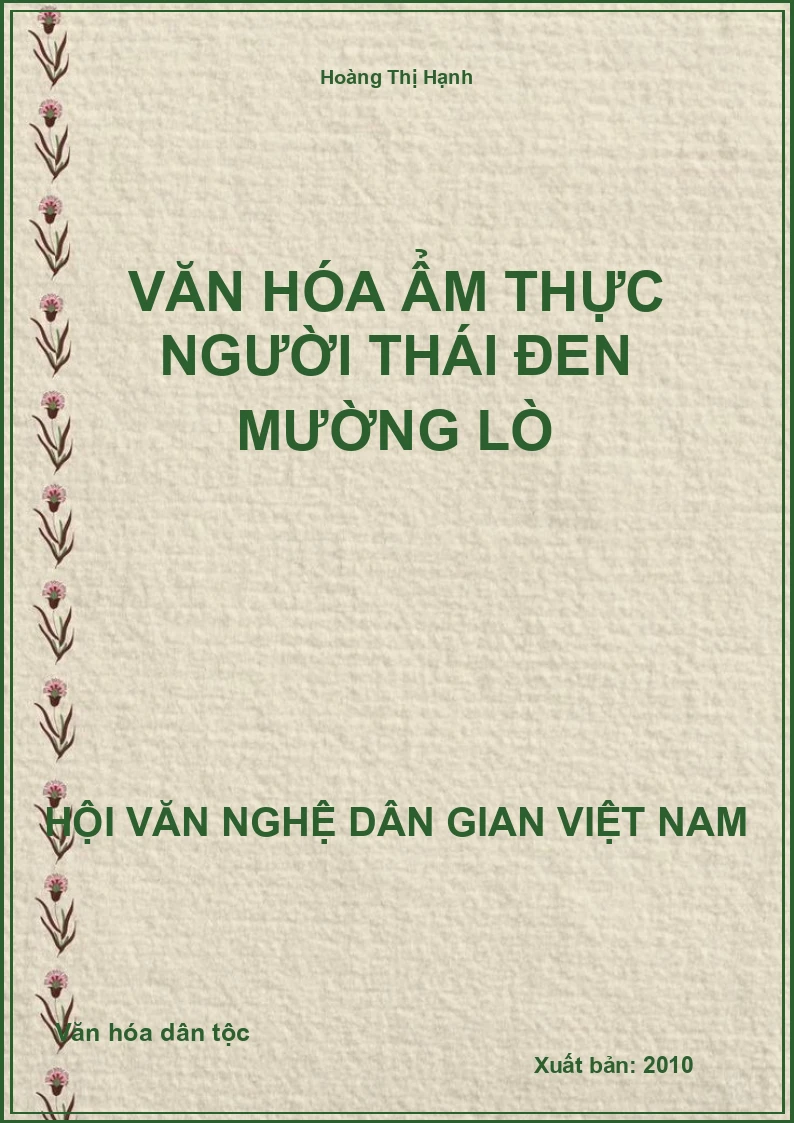 Văn Hóa Ẩm Thực Người Thái Đen Mường Lò