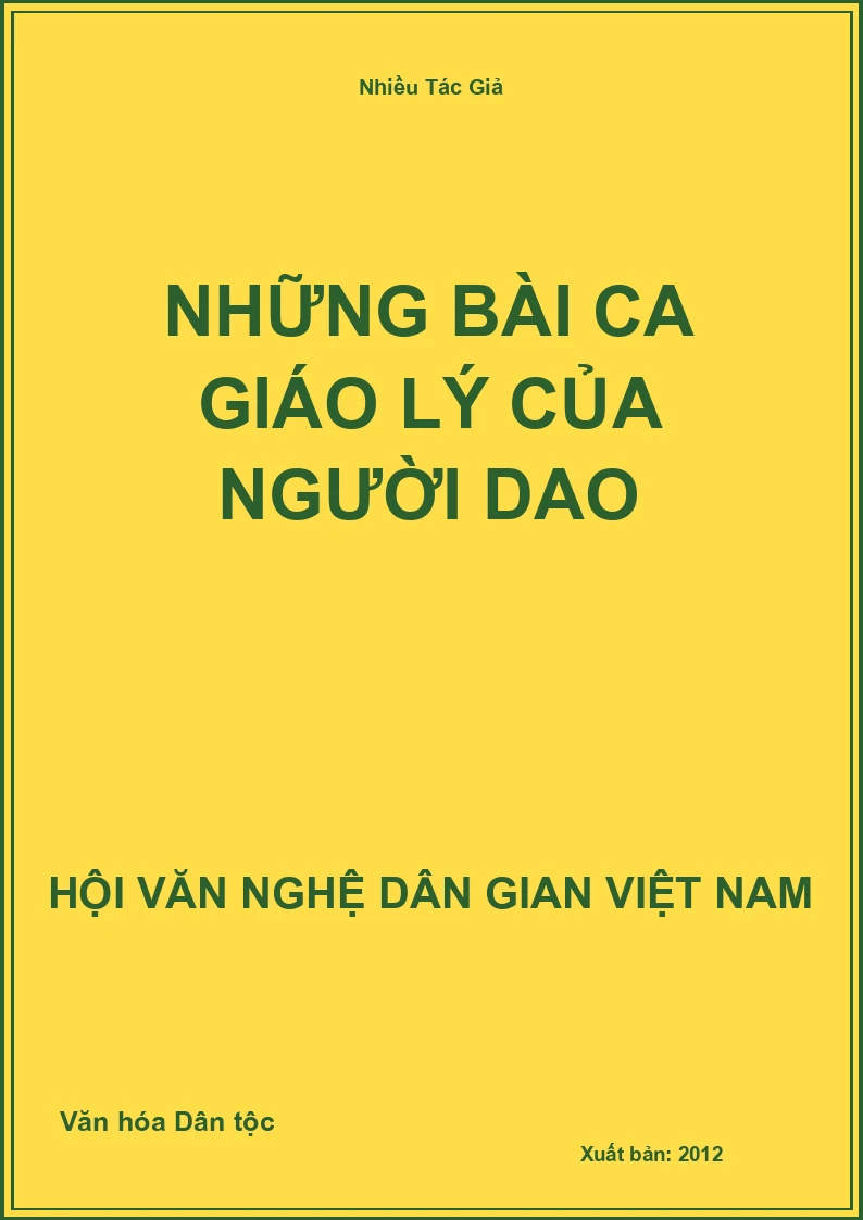 Những Bài Ca Giáo Lý Của Người Dao