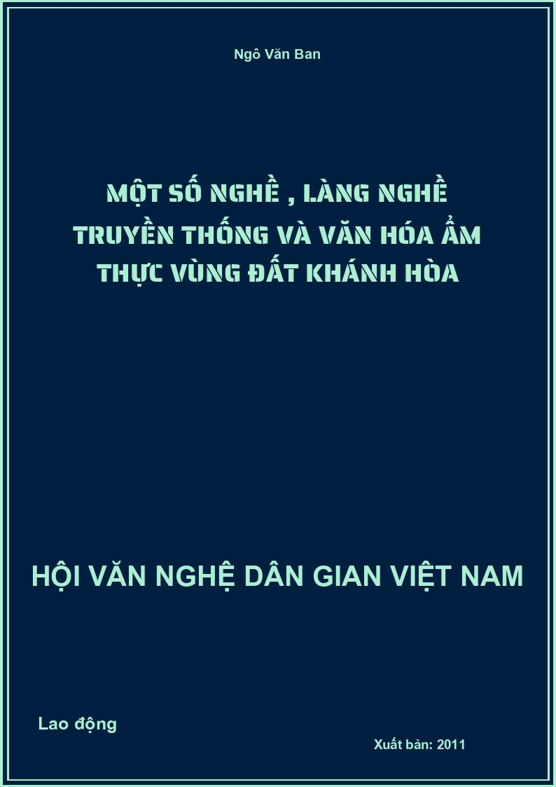 Một Số Nghề , Làng Nghề Truyền Thống Và Văn Hóa Ẩm Thực Vùng Đất Khánh Hòa