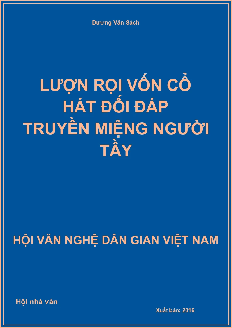 Lượn Rọi Vốn Cổ Hát Đối Đáp Truyền Miệng Người Tầy