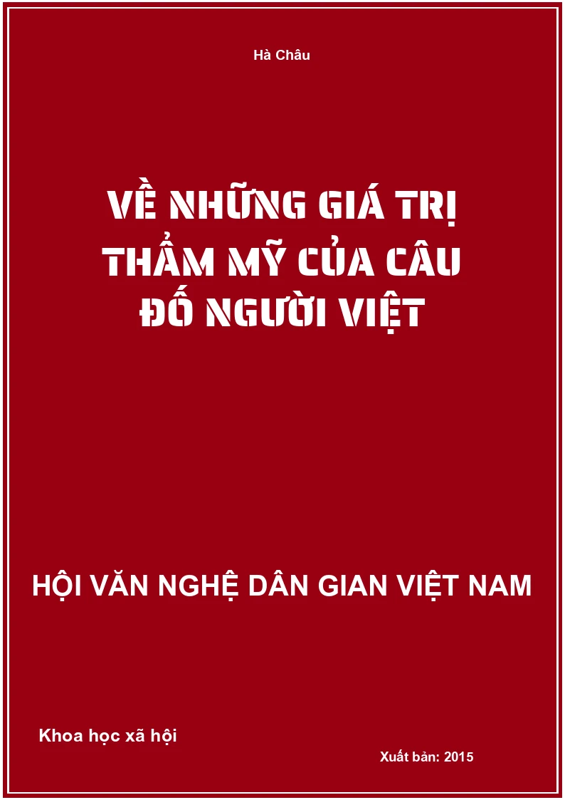 Về Những Giá Trị Thẩm Mỹ Của Câu Đố Người Việt