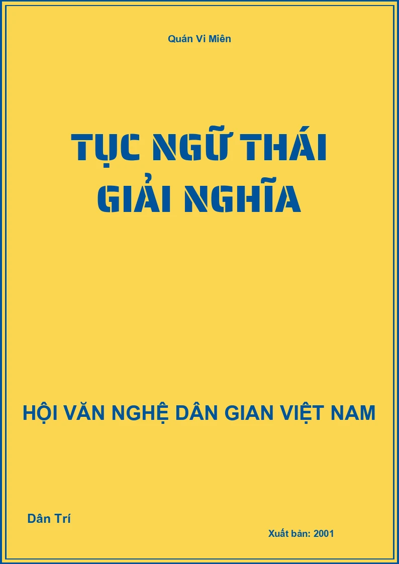 Tục Ngữ Thái Giải Nghĩa