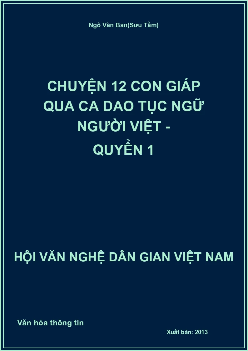 Chuyện 12 Con Giáp Qua Ca Dao Tục Ngữ Người Việt - Quyển 1