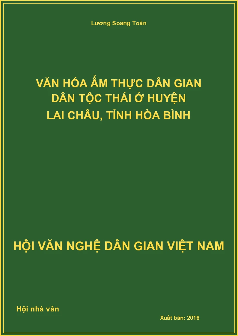 Văn hóa ẩm thực dân gian dân tộc Thái ở huyện Lai Châu, tỉnh Hòa Bình