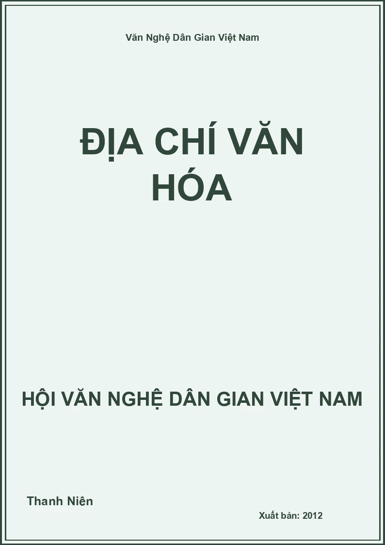Địa Chí Văn Hóa