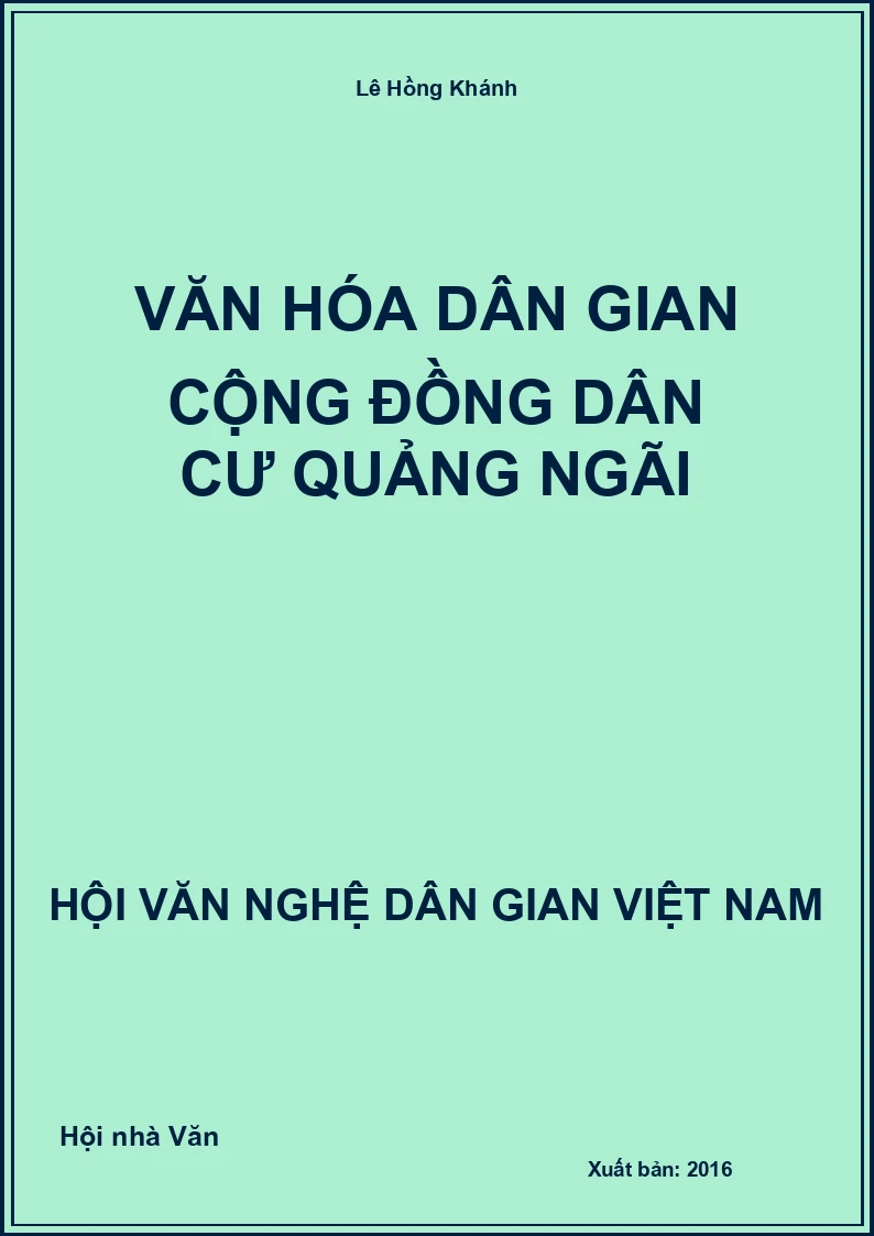Văn Hóa Dân Gian Cộng Đồng Dân Cư Quảng Ngãi