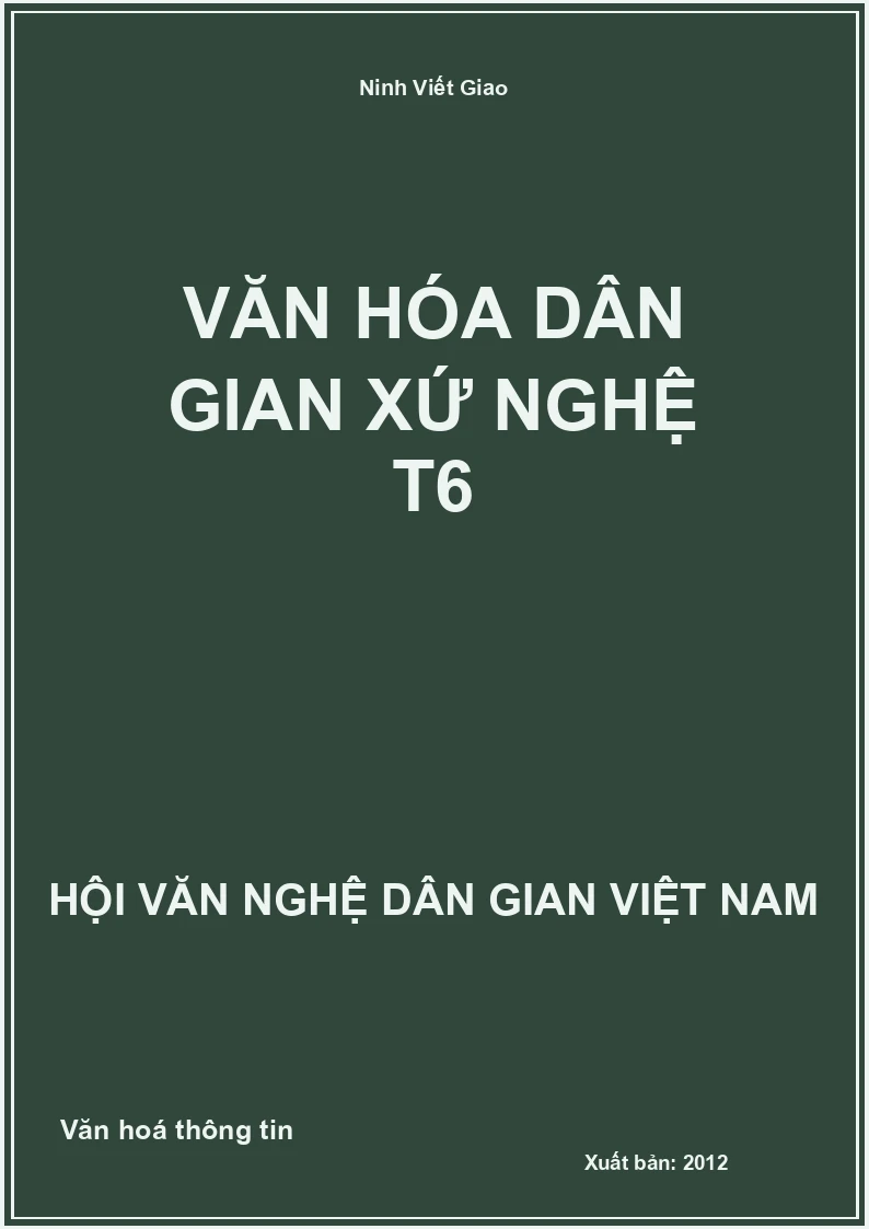Văn Hóa Dân Gian Xứ Nghệ T6