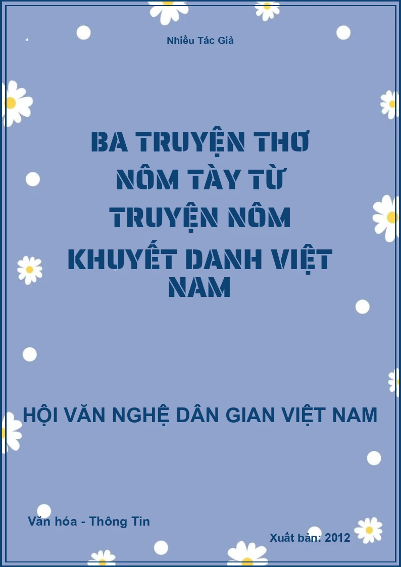 Ba Truyện Thơ Nôm Tày Từ Truyện Nôm Khuyết Danh Việt Nam