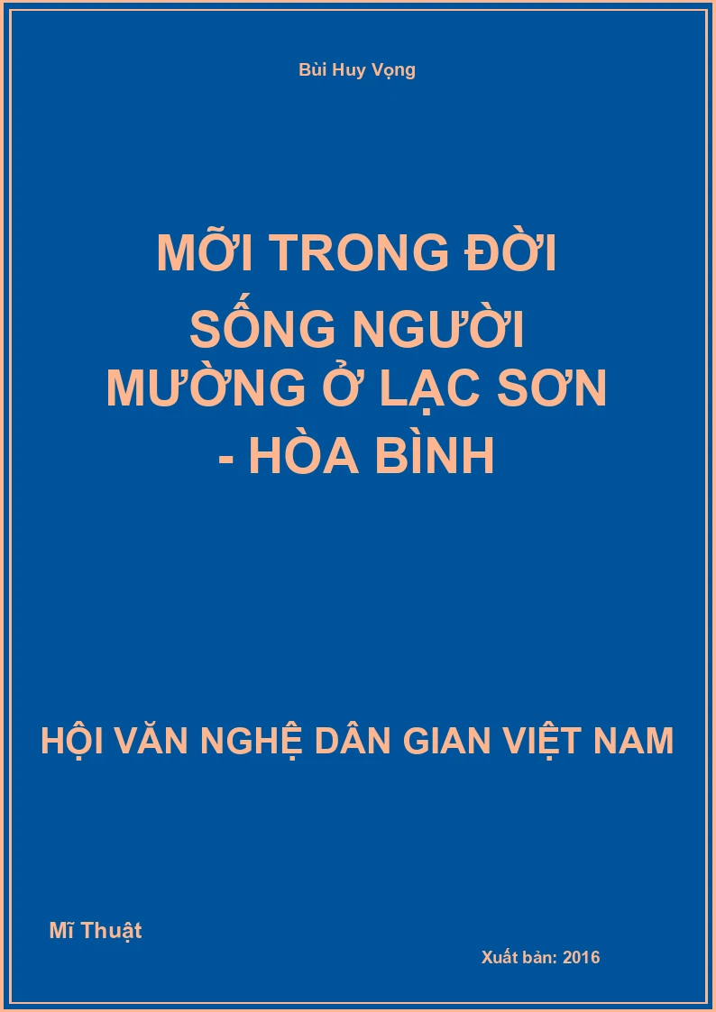 Mỡi Trong Đời Sống Người Mường Ở Lạc Sơn - Hòa Bình
