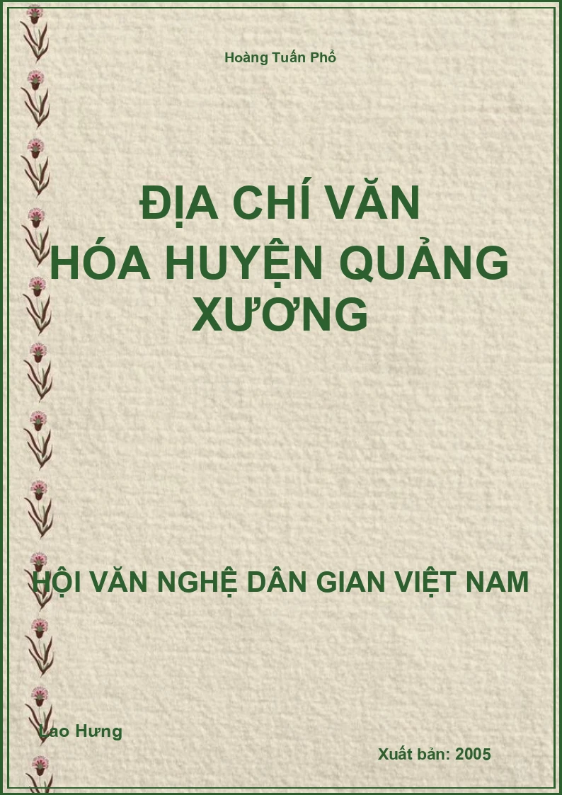 Địa Chí Văn Hóa Huyện Quảng Xương