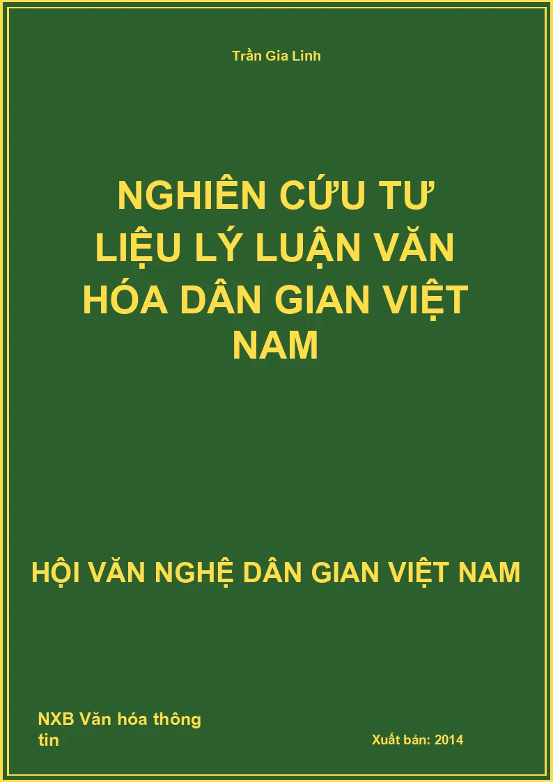 Nghiên Cứu Tư Liệu Lý Luận Văn Hóa Dân Gian Việt Nam