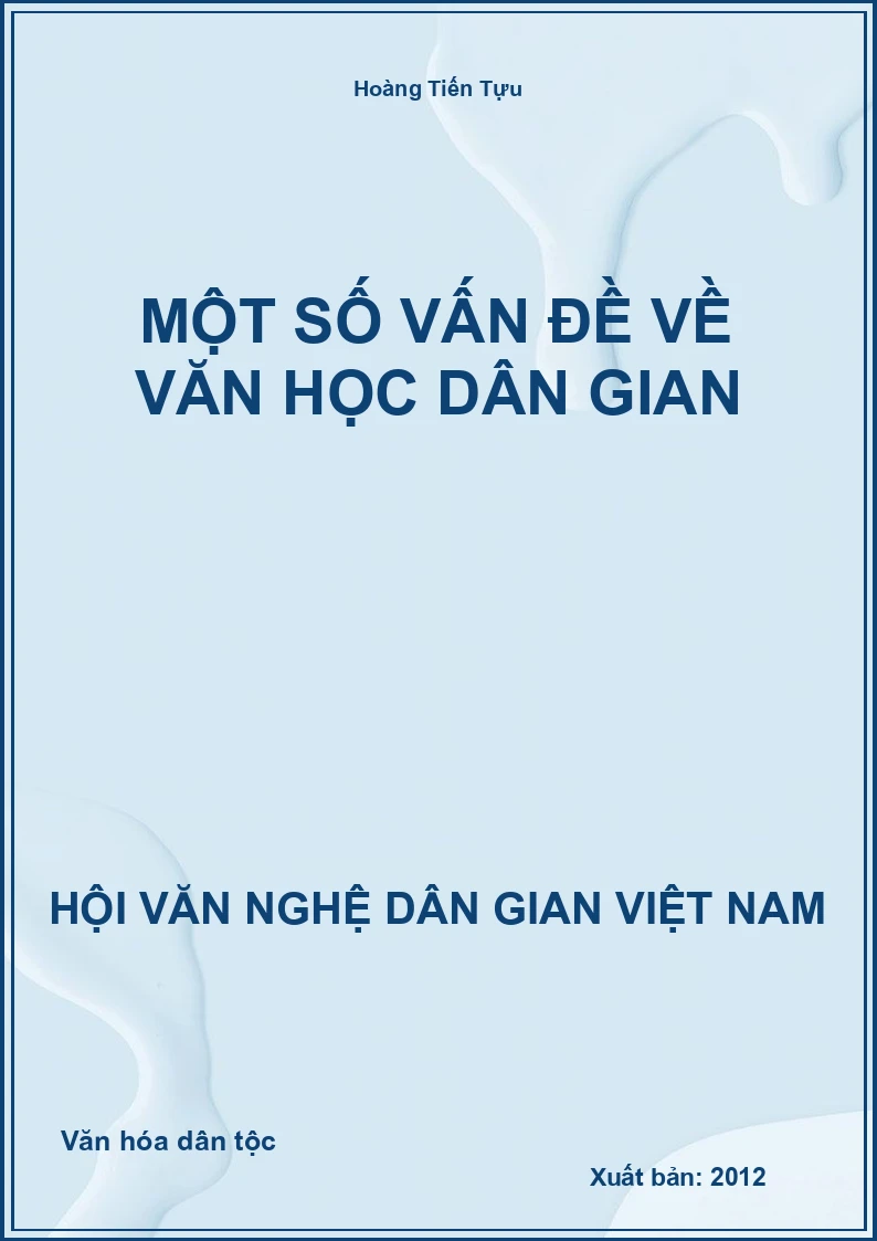 Một Số Vấn Đề Về Văn Học Dân Gian