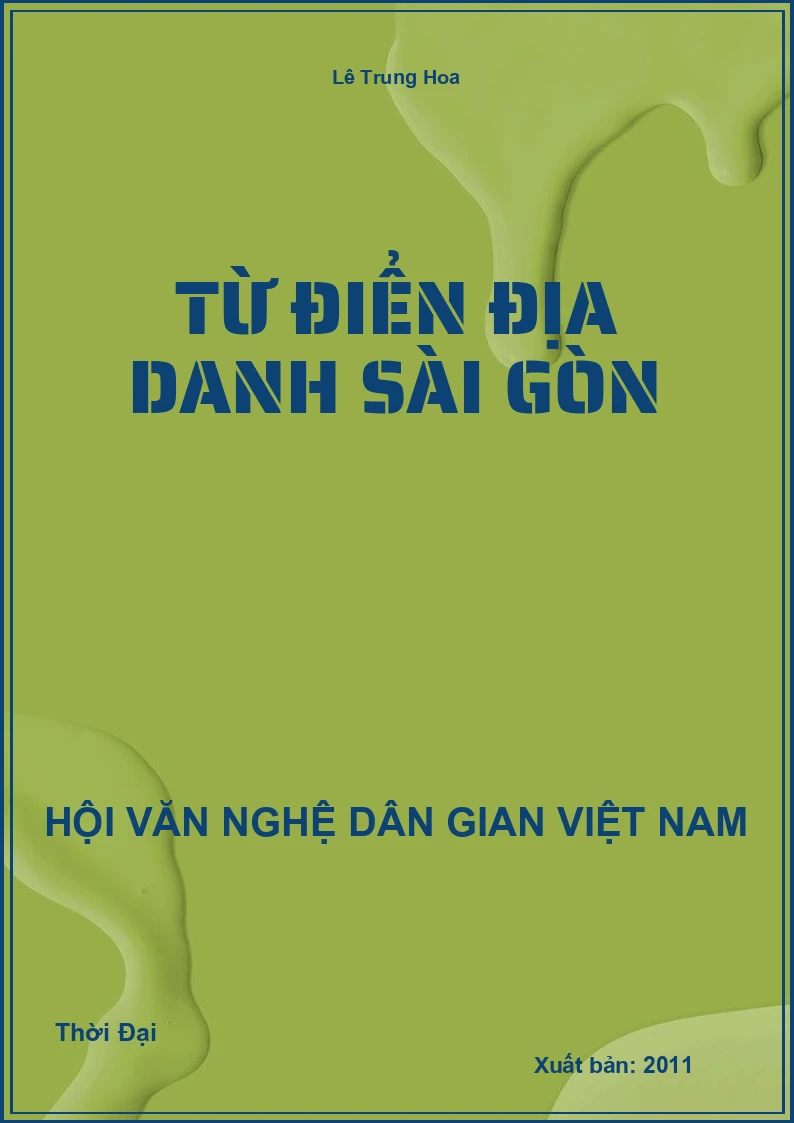 Từ Điển Địa Danh Sài Gòn