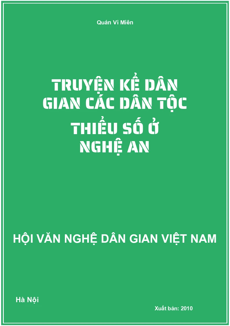 Truyện Kể Dân Gian Các Dân Tộc Thiểu Số Ở Nghệ An